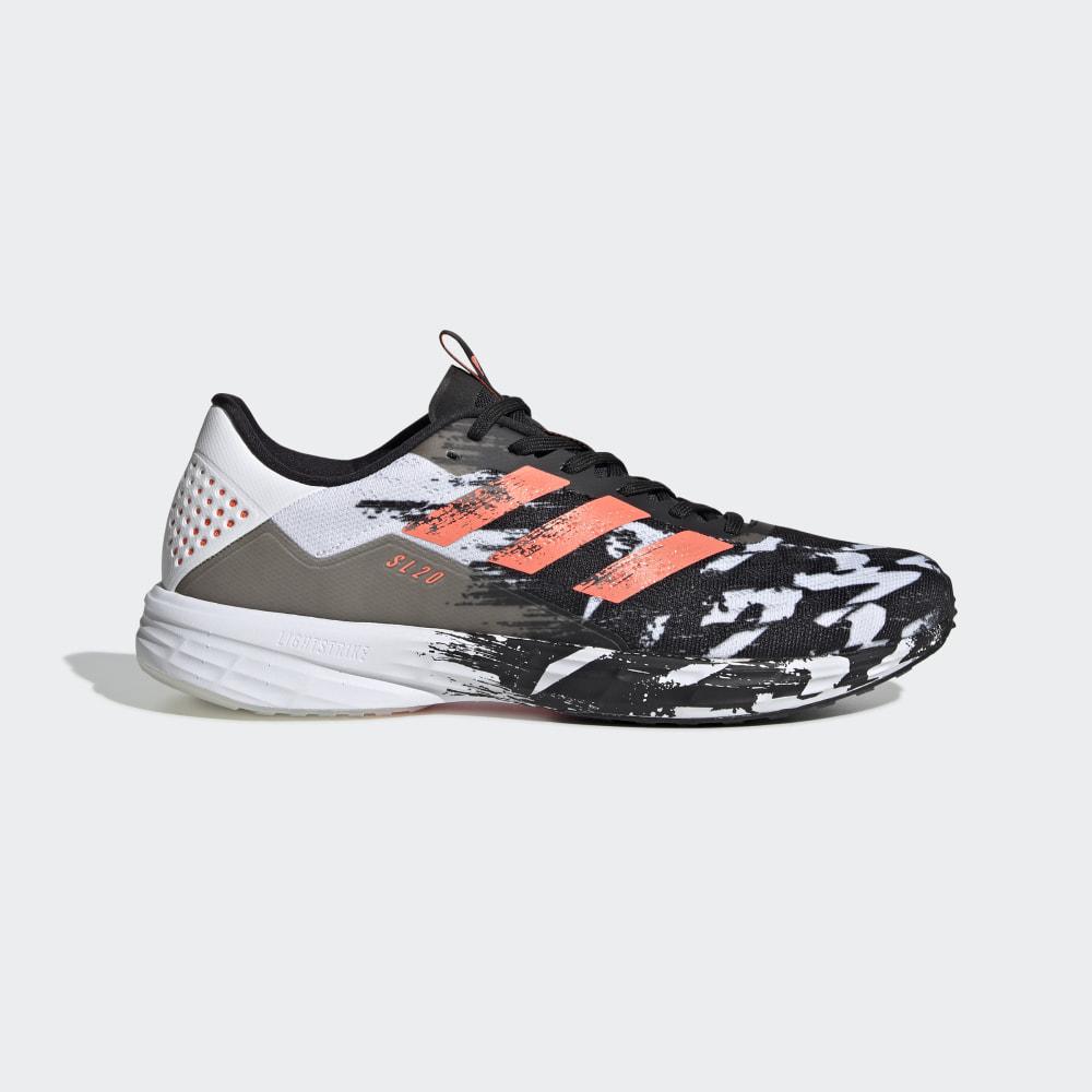 Adidasi Alergare Adidas SL20 Barbati Romania - Negrii/Corai/Albi EF0804